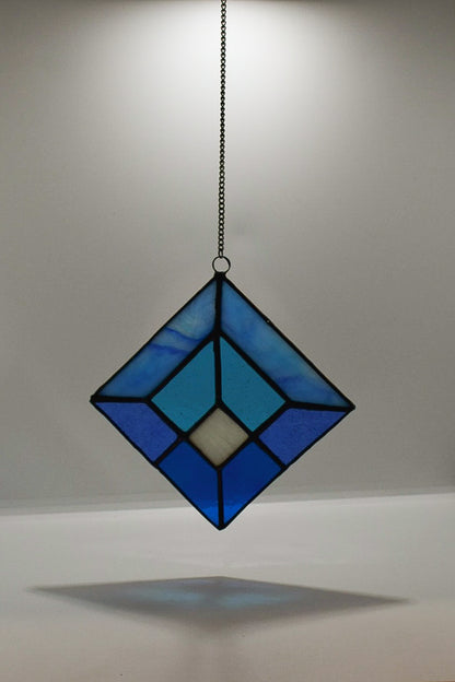 Blue geo suncatcher